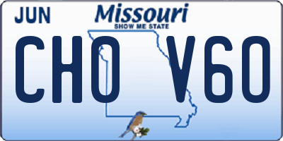 MO license plate CH0V6O
