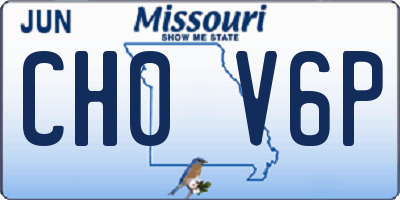 MO license plate CH0V6P