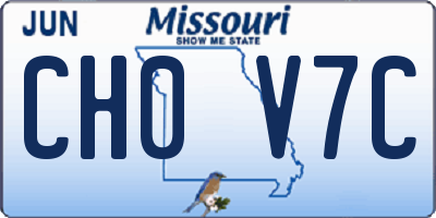 MO license plate CH0V7C