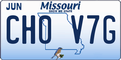 MO license plate CH0V7G