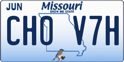 MO license plate CH0V7H