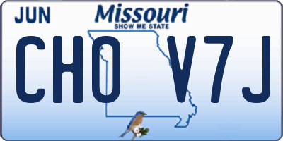MO license plate CH0V7J