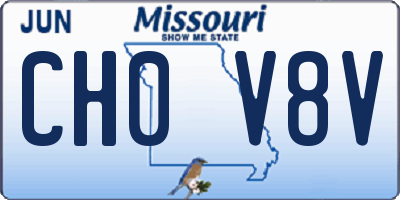 MO license plate CH0V8V