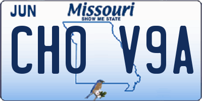MO license plate CH0V9A