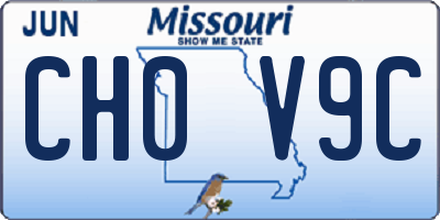MO license plate CH0V9C