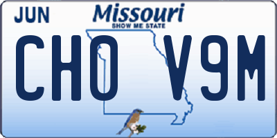 MO license plate CH0V9M