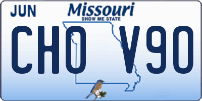 MO license plate CH0V9O