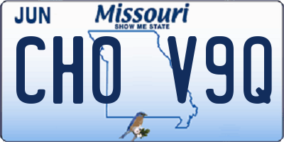 MO license plate CH0V9Q