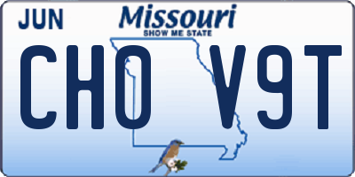 MO license plate CH0V9T
