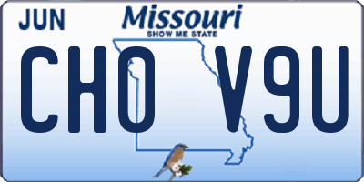MO license plate CH0V9U