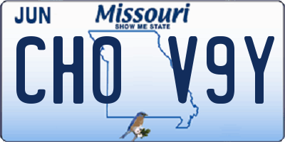 MO license plate CH0V9Y