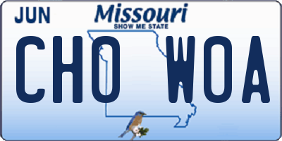 MO license plate CH0W0A