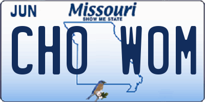 MO license plate CH0W0M
