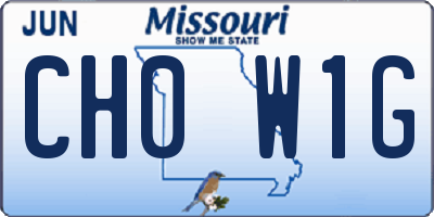 MO license plate CH0W1G
