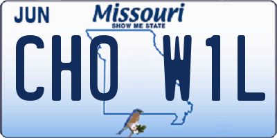 MO license plate CH0W1L