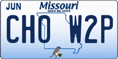 MO license plate CH0W2P