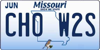 MO license plate CH0W2S
