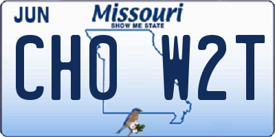 MO license plate CH0W2T