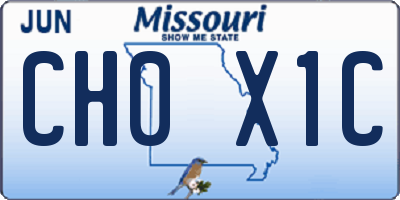 MO license plate CH0X1C