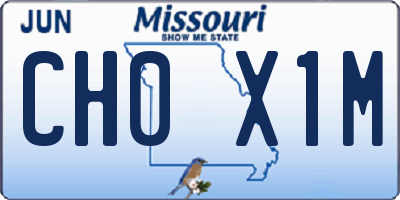MO license plate CH0X1M