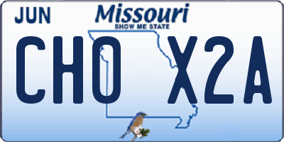 MO license plate CH0X2A