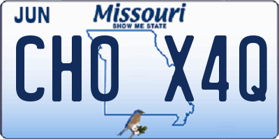 MO license plate CH0X4Q