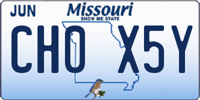 MO license plate CH0X5Y