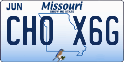 MO license plate CH0X6G