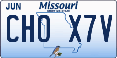 MO license plate CH0X7V
