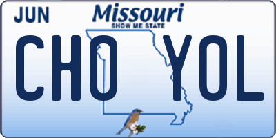 MO license plate CH0Y0L
