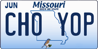 MO license plate CH0Y0P