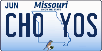 MO license plate CH0Y0S