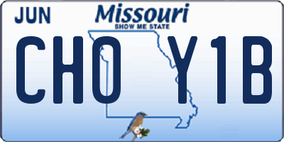 MO license plate CH0Y1B