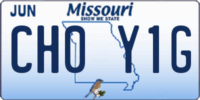 MO license plate CH0Y1G