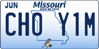 MO license plate CH0Y1M