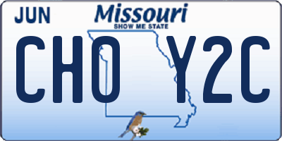 MO license plate CH0Y2C