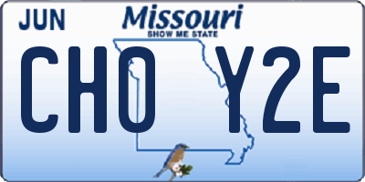 MO license plate CH0Y2E