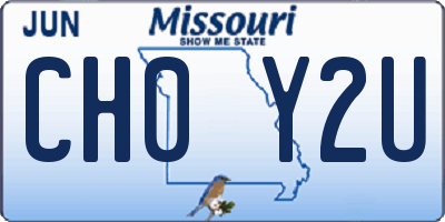 MO license plate CH0Y2U