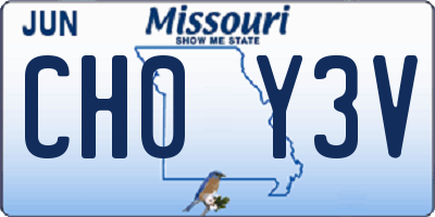 MO license plate CH0Y3V