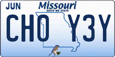 MO license plate CH0Y3Y