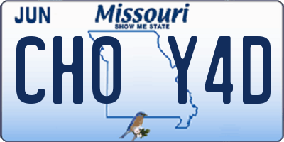 MO license plate CH0Y4D