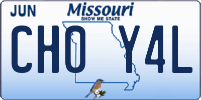 MO license plate CH0Y4L