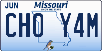 MO license plate CH0Y4M