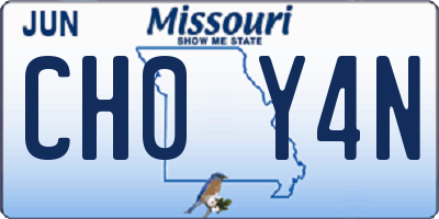 MO license plate CH0Y4N