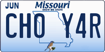 MO license plate CH0Y4R