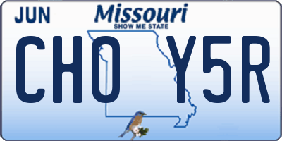 MO license plate CH0Y5R