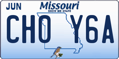 MO license plate CH0Y6A