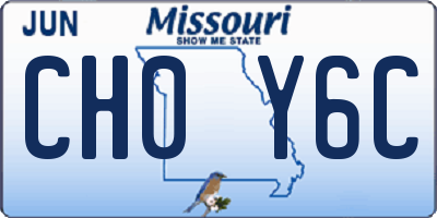 MO license plate CH0Y6C