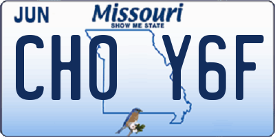 MO license plate CH0Y6F