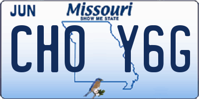 MO license plate CH0Y6G